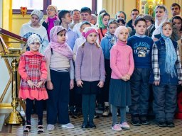 Воспитанники воскресной школы приняли участие в архиерейском богослужении